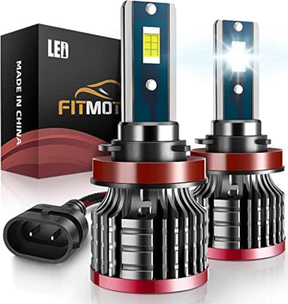 FITMOTORS front view pack-of-2 showing bulbs and connectors for quick install