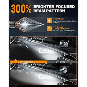 FITMOTORS bulb installed in fog housing improving road visibility