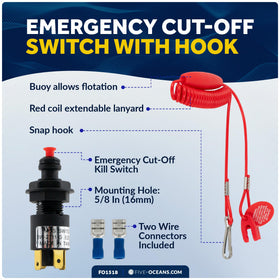 Five Oceans floating red buoy on water for high visibility and quick retrieval