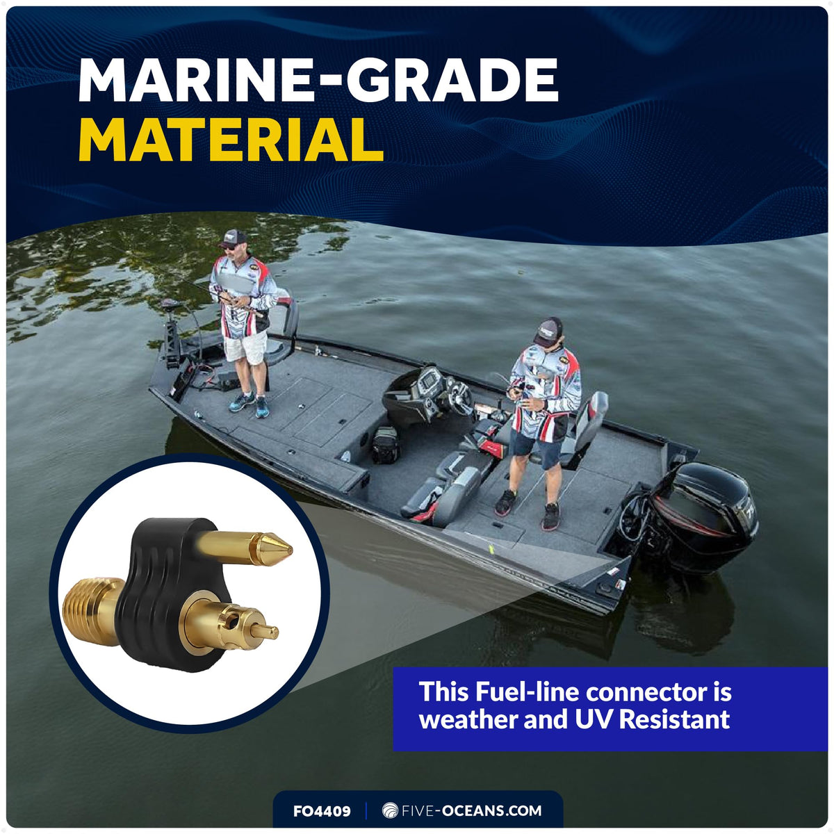 Five Oceans FO4409 installed on a portable tank demonstrating easy replacement