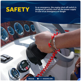 Five Oceans snap hook connection closeup for fast, reliable attachment benefit