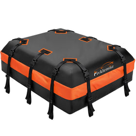 FIVKLEMNZ front view of rooftop bag showing full capacity and weatherproof design