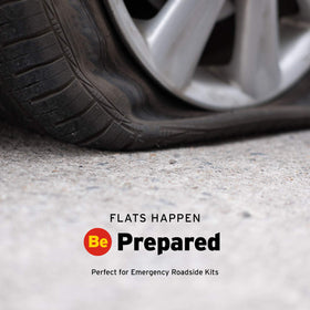 Fix-A-Flat sealant texture detail inside can emphasizing reliable sealing performance