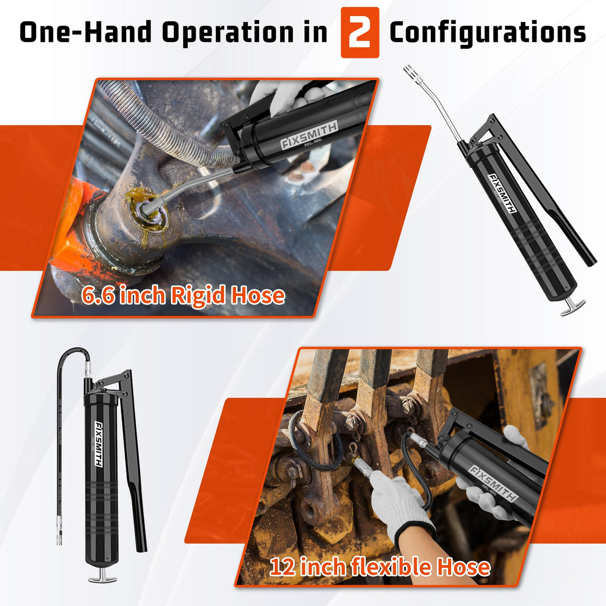 FIXSMITH rigid 7-inch extension detail for reaching recessed grease points
