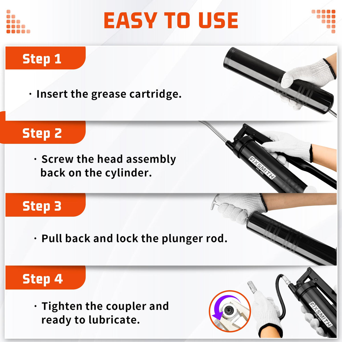 FIXSMITH size comparison with cartridge and accessories for quick selection