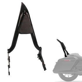 Fjpacemt front view of 26" black sissy bar showing sleek profile and durable finish