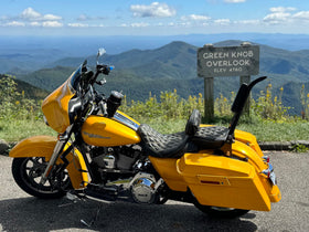 Fjpacemt lifestyle shot on highway ride highlighting comfort and touring readiness