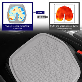 Fkewp cushion with hand for scale showing compact universal fit benefit