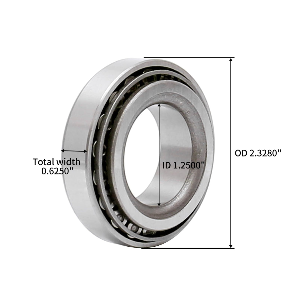 FKG close-up of tapered rollers showing hardened steel and wear resistance