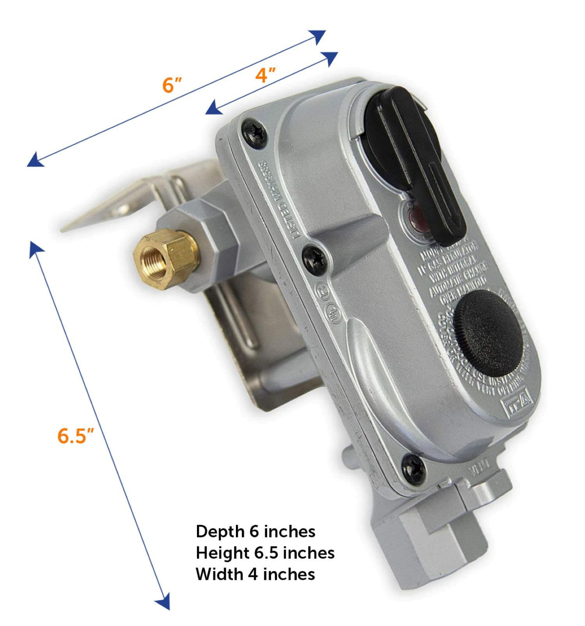 Flame King ACR-2a installed on RV twin-tank assembly demonstrating uninterrupted propane supply