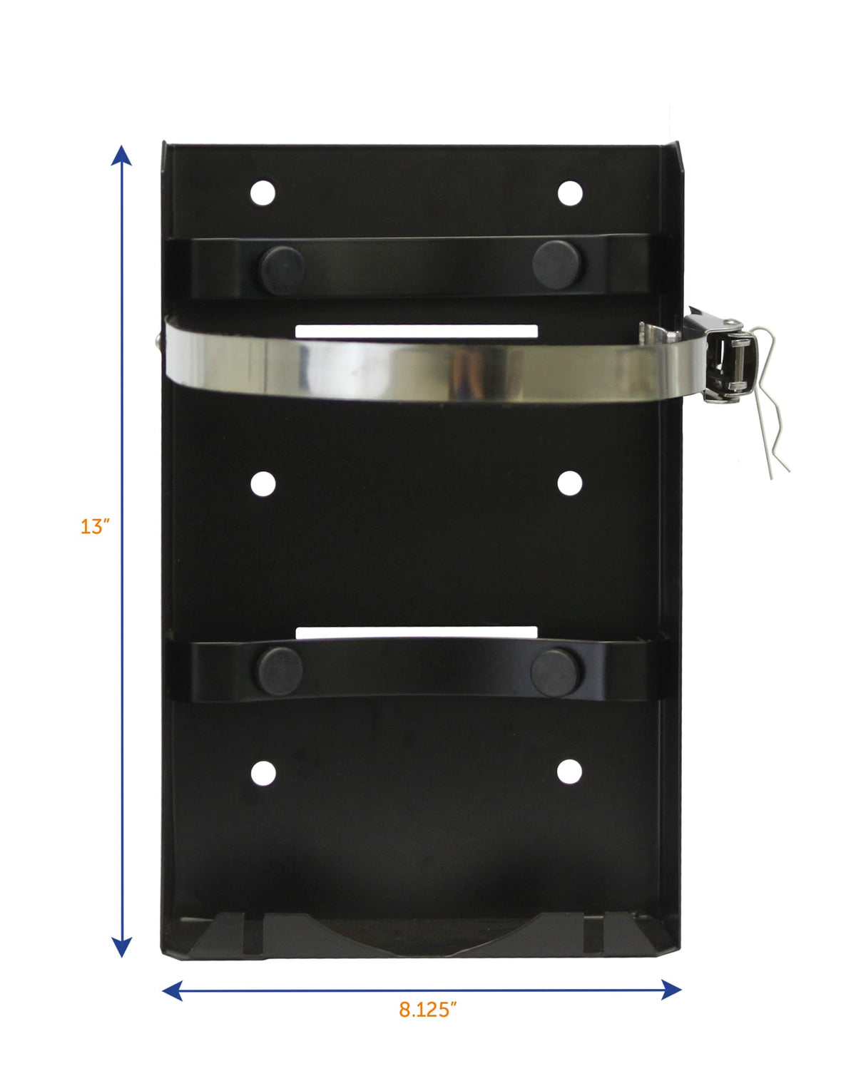 Flame King installed inside RV storage showing organized propane storage benefit
