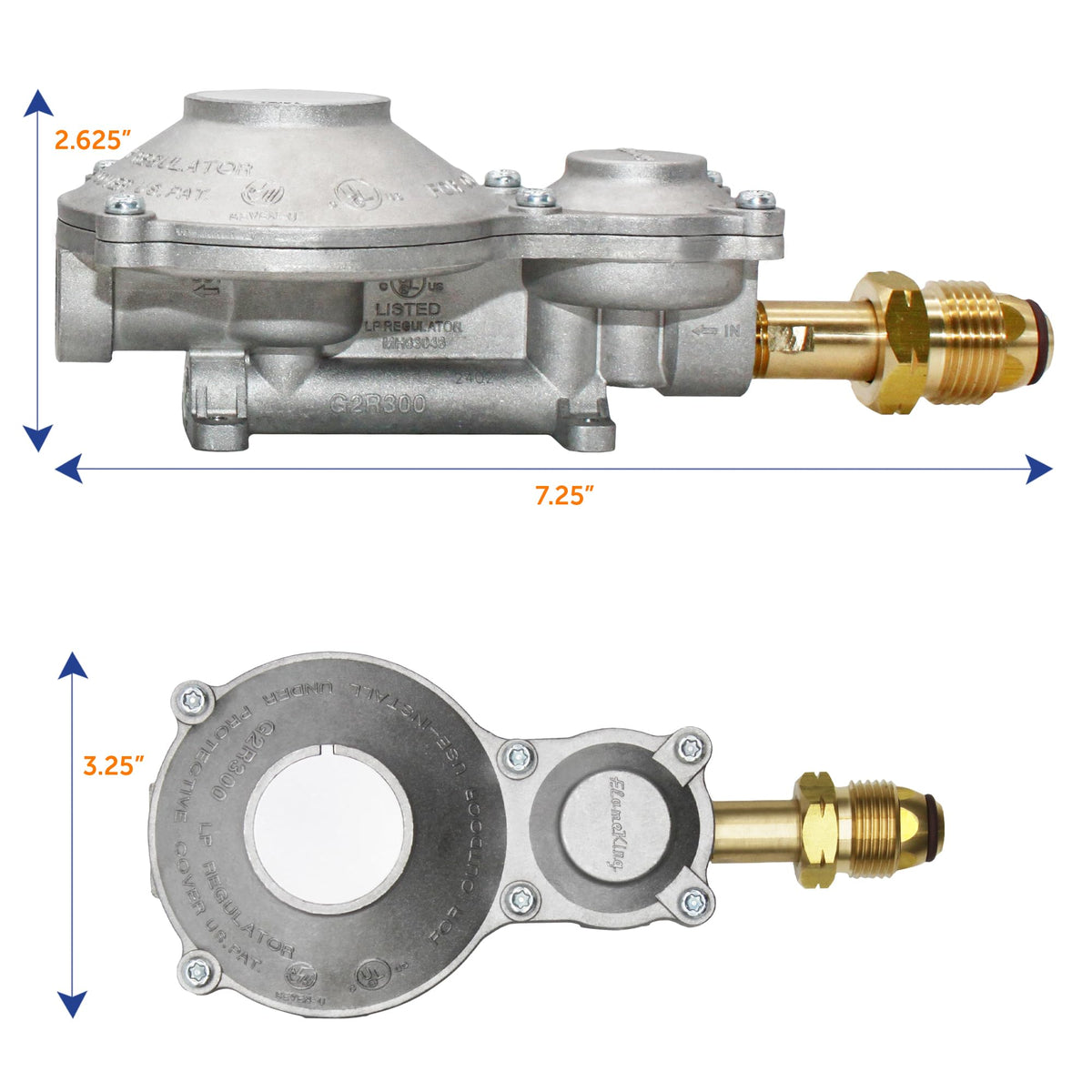 Flame King close-up brass fittings highlighting leak-resistant connection reliability