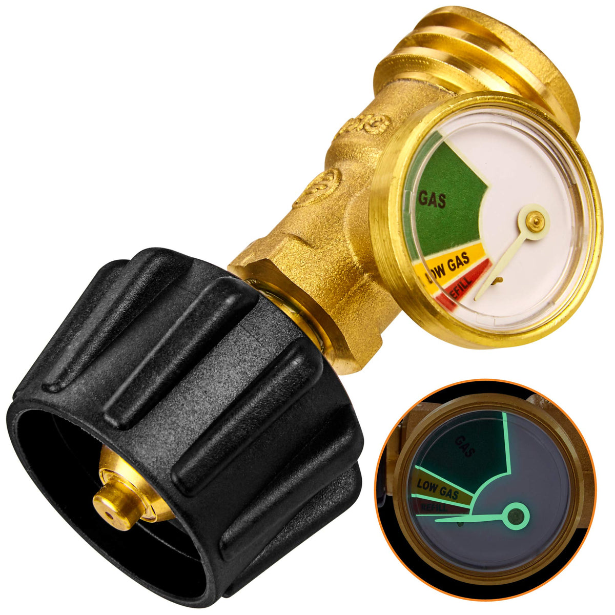 Flame King close-up of solid brass body highlighting durability and corrosion resistance