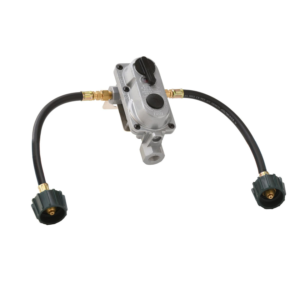Flame King front view of regulator showing compact design and durable finish, reliable performance