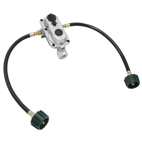 Flame King regulator front view showing sturdy housing and mounting bracket for reliable installation