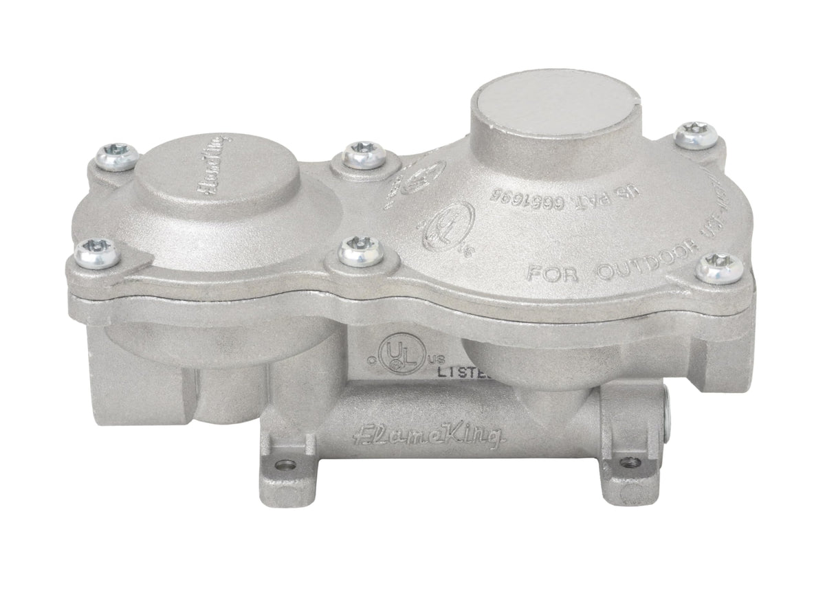 Flame King packaged regulator with spec label for fast identification and setup