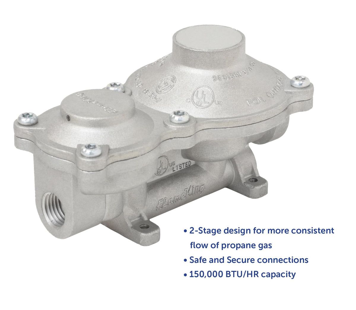 Flame King top vent and rain cover protecting regulator from weather