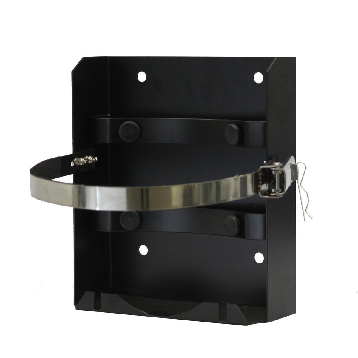 Flame King front view of bracket showing secure cradle and compact profile