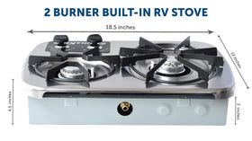 Flame King cooktop with cover attached protecting surface for travel and storage