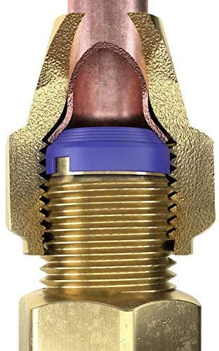 FlareSeal close-up of multi-ring copper face demonstrating tight contact