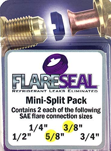 FlareSeal MSP-0610 front packaging showing included seals and labeling benefit of reliable sealing