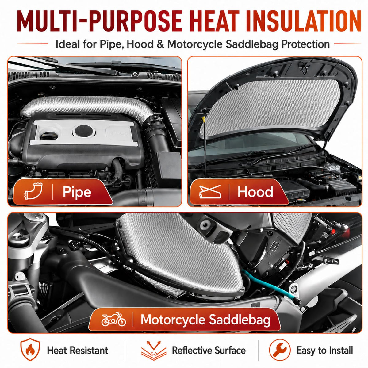 FLASLD installed under hood protecting wiring and nearby components