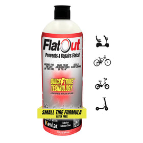 FlatOut front view of 32 oz bottle showing fast-seal formula benefit