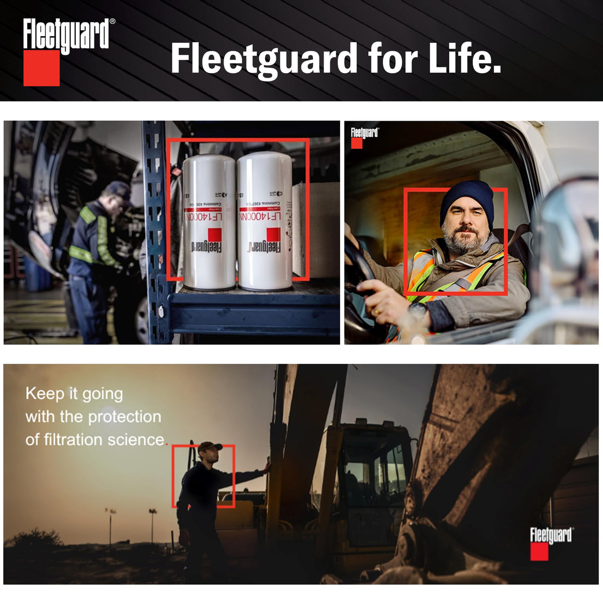 Fleetguard FF5776 in a truck service bay, showing fast replacement benefit