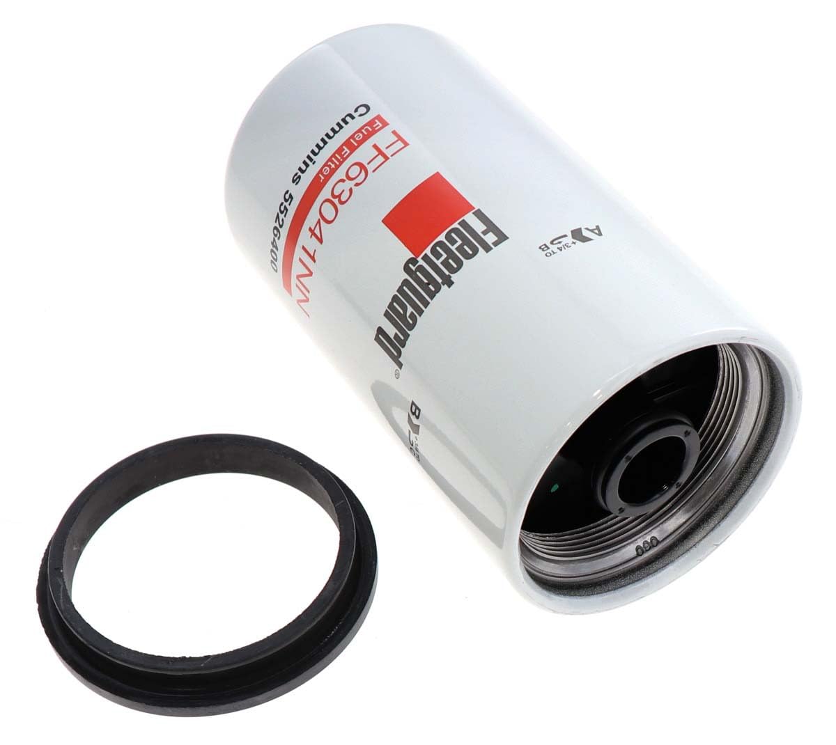 Fleetguard FF63041-NN front view showing cartridge and label for reliable Cummins fuel protection