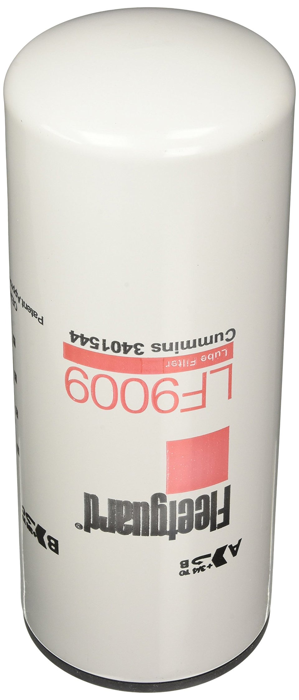 Fleetguard LF9009 front packaging showing product label and performance benefits