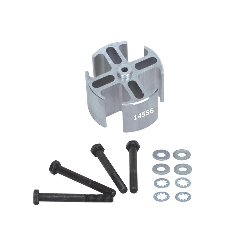 Flex-a-lite front view of spacer kit showing components and ease of install