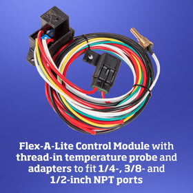 Flex-A-Lite installed under a car hood illustrating water-resistant module and protected placement benefit