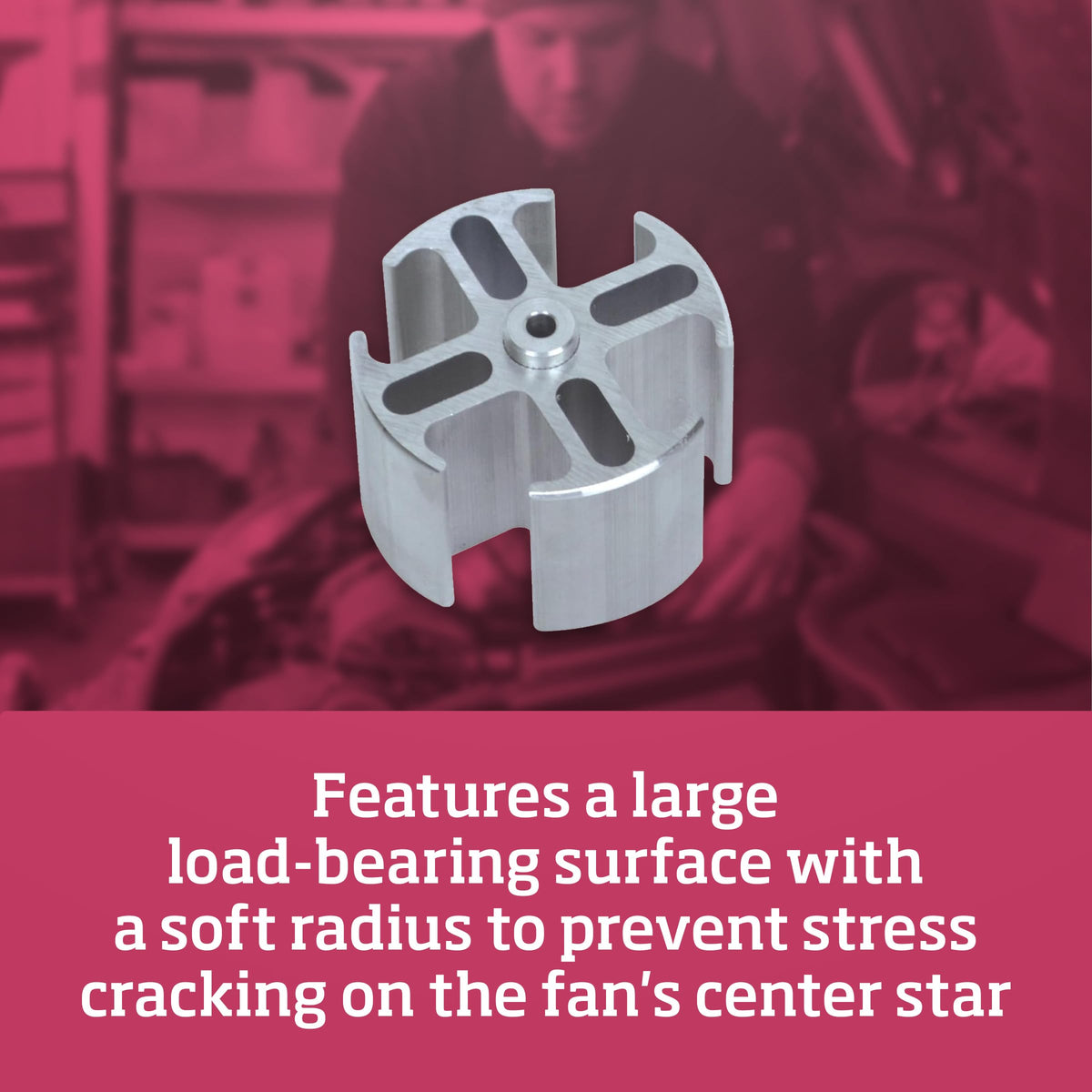 Flex-a-lite installed in engine bay demonstrating correct fan positioning