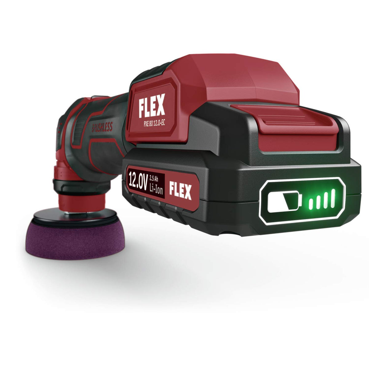 FLEX 12V batteries with charger displayed for longer runtime and easy charging