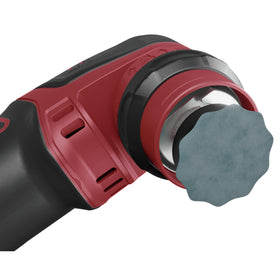 FLEX PXE 80 polishing a car door panel illustrating cordless mobility benefit