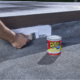 Flex Seal Liquid applied with brush demonstrating easy application