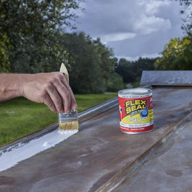 Close-up dry finish of Flex Seal Liquid showing flexible surface