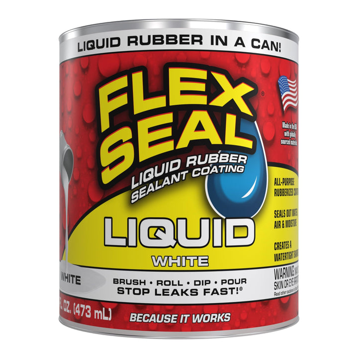 Flex Seal Liquid front can showing label and color benefit