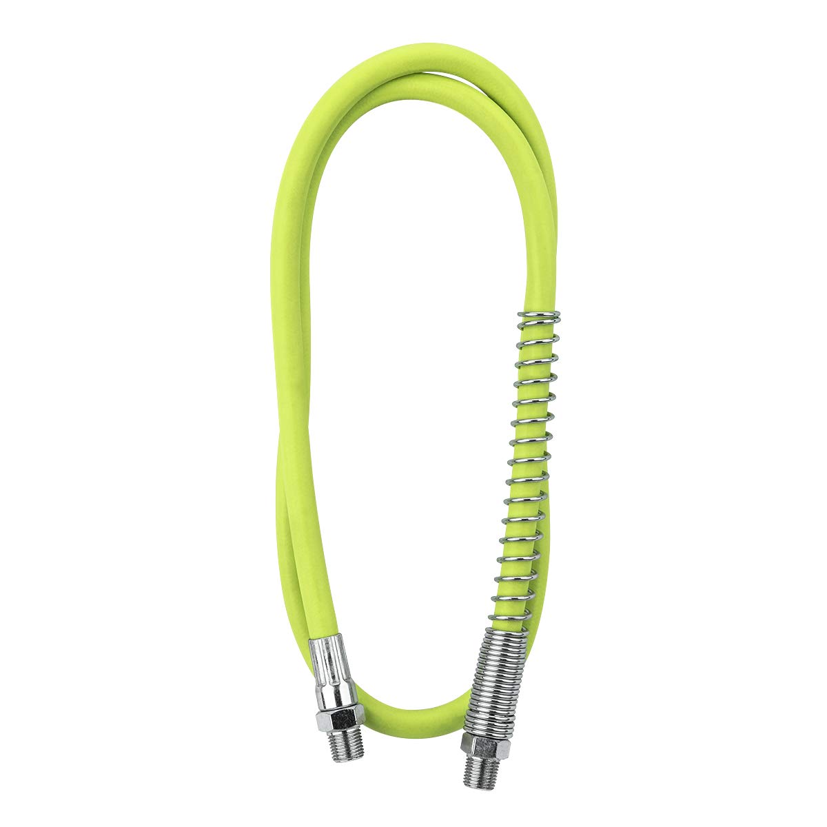 Flexzilla grease hose front view showing compact durable design and easy handling