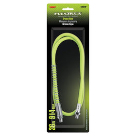 Flexzilla spring guard closeup protecting fitting and extending hose life