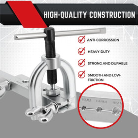 Flexzion gauge and wrench detail for correct sizing and easy adjustments