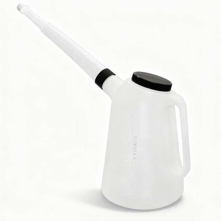 FLIKOU front view oil jug showing handle and pour lip for easy handling