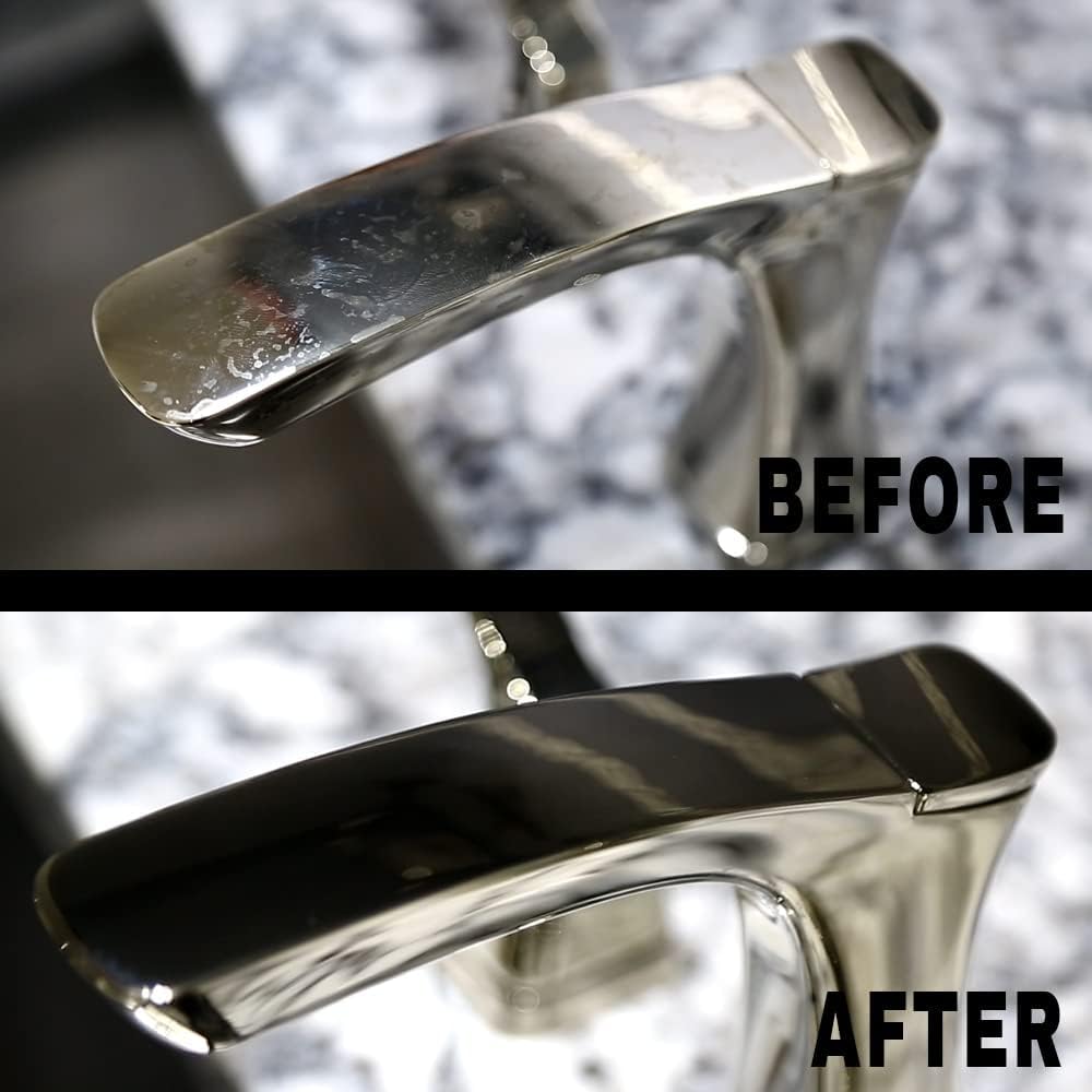 Flitz Faucet Wax Plus angled bottle highlighting USA-made quality