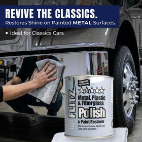 FLITZ lifestyle garage scene with polished motorcycle parts, inspires maintenance use
