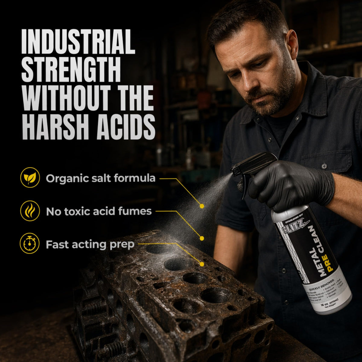 FLITZ close-up of liquid texture highlighting gentle non-abrasive formula