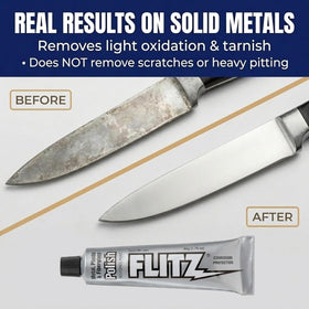 FLITZ open can close-up of paste texture, highlights ease of controlled application