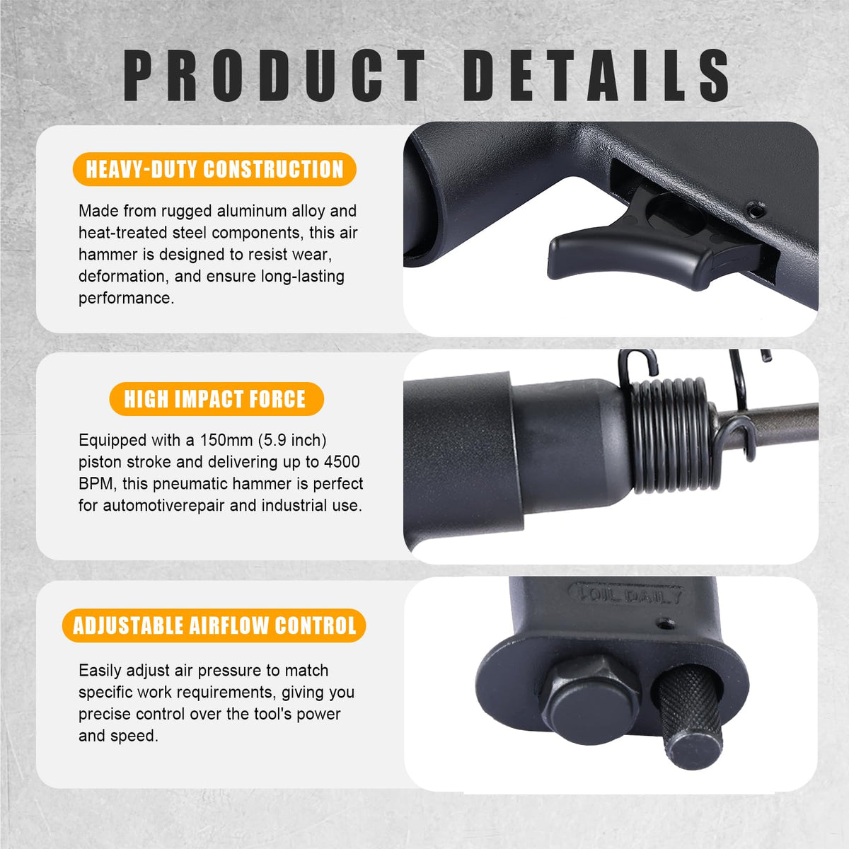 FLKQC detailed quick-change spring retainer view enabling fast chisel swaps