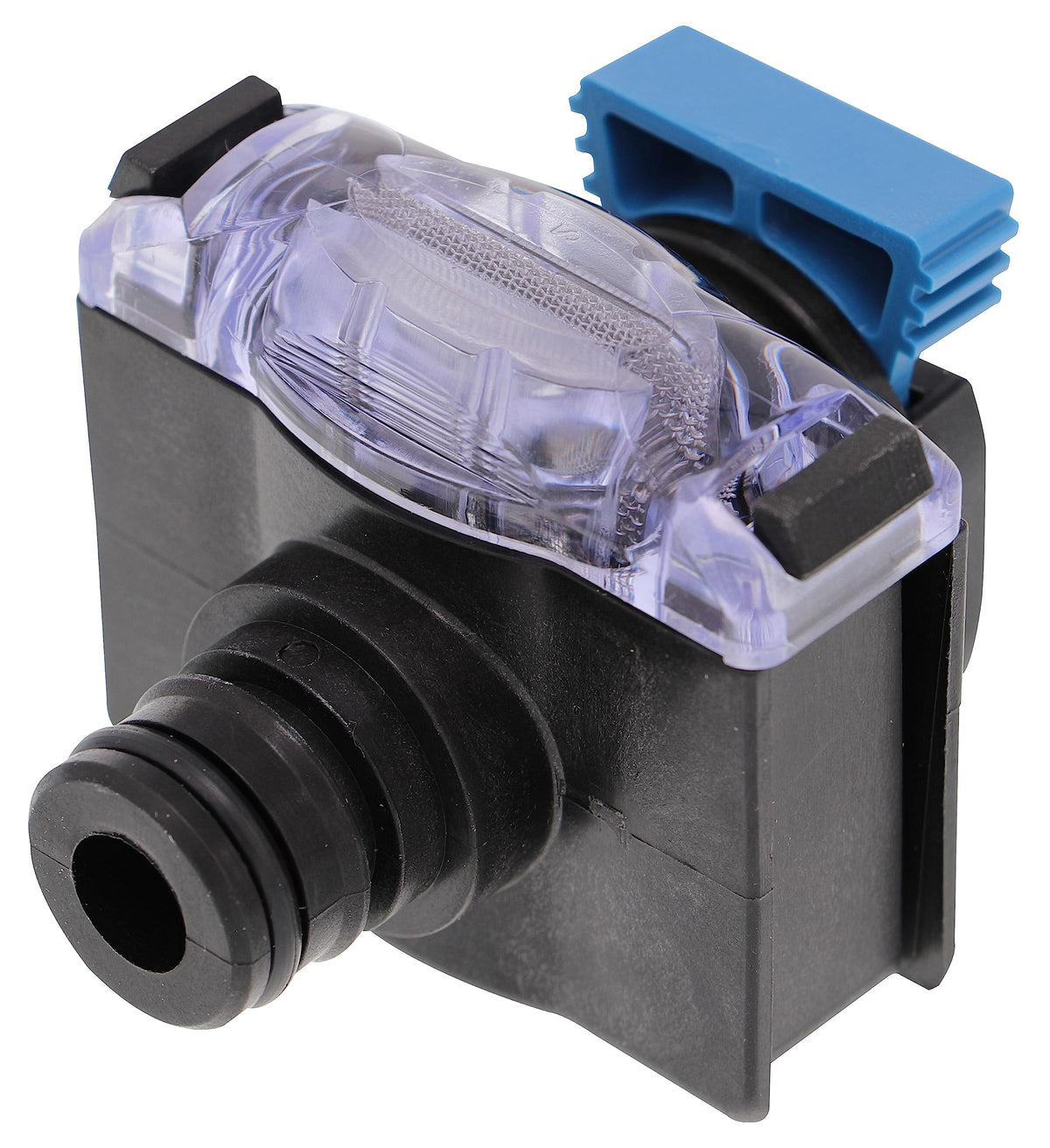 Flojet pump mounted under RV sink demonstrating quiet operation and neat install