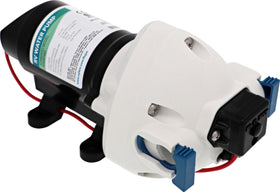 Flojet close-up of diaphragm area highlighting durable chambers and reliability
