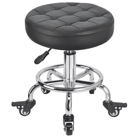 FLOLXNB front view of rolling stool showing compact low profile and comfort